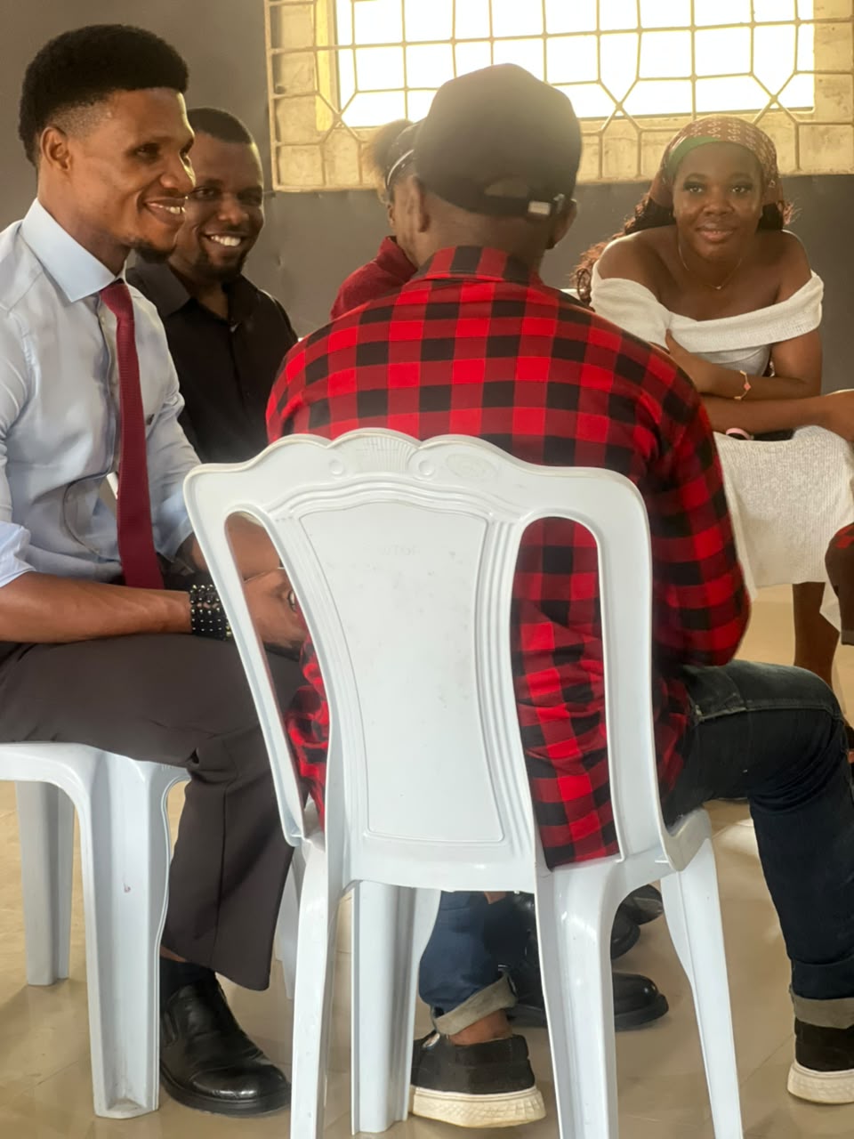 Members of WordHouse talking together after a gathering